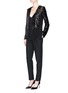 Figure View - Click To Enlarge - LANVIN - Sequin panel silk chiffon jacket