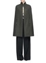 Main View - Click To Enlarge - LANVIN - Chain fringe wool basketweave cape