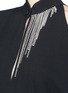 Detail View - Click To Enlarge - LANVIN - One shoulder glass crystal fringe crepe top