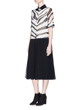 Figure View - Click To Enlarge - LANVIN - Zebra print silk chiffon dress