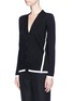 Front View - Click To Enlarge - LANVIN - Colourblock border wool cardigan