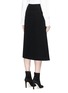 Back View - Click To Enlarge - LANVIN - Leather strap cady wrap skirt