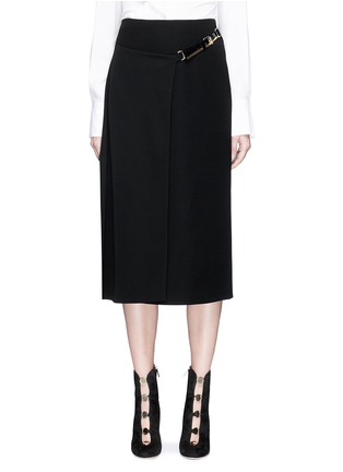 Main View - Click To Enlarge - LANVIN - Leather strap cady wrap skirt