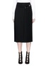Main View - Click To Enlarge - LANVIN - Leather strap cady wrap skirt