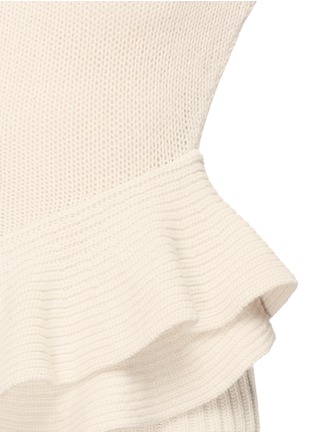 Detail View - Click To Enlarge - LANVIN - Asymmetric ruffle hem yak-wool sweater
