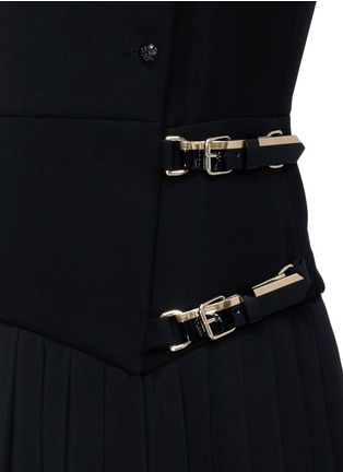 Detail View - Click To Enlarge - LANVIN - Pleated buckled wrap dress
