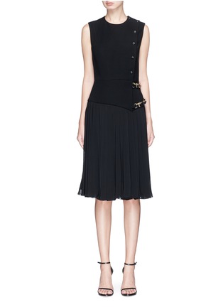 Main View - Click To Enlarge - LANVIN - Pleated buckled wrap dress