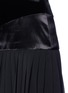 Detail View - Click To Enlarge - LANVIN - Velvet and satin panel pleated chiffon skirt
