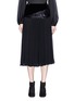 Main View - Click To Enlarge - LANVIN - Velvet and satin panel pleated chiffon skirt