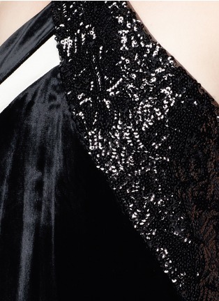 Detail View - Click To Enlarge - LANVIN - Sequin halterneck velvet gown