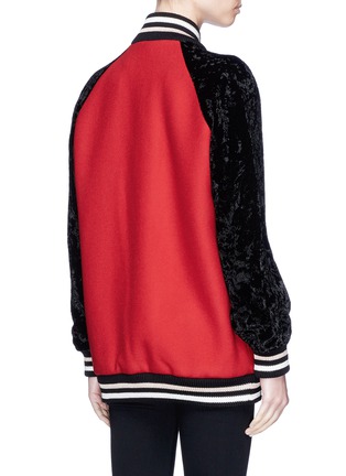 Back View - Click To Enlarge - LANVIN - Colourblock oversized teddy jacket