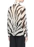 Back View - Click To Enlarge - LANVIN - Satin front zebra print chiffon shirt