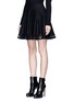 Front View - Click To Enlarge - ALAÏA - 'Vienne' lasercut virgin wool-cashmere melton flared skirt