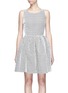 Main View - Click To Enlarge - ALAÏA - Wavy stripe embroidered velour puff dress