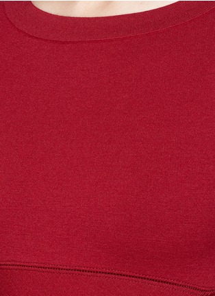 Detail View - Click To Enlarge - ALAÏA - 'Paso Doble' asymmetric hem knit dress