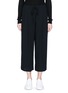 Main View - Click To Enlarge - VINCE - Drawstring waist pleated cropped crepe pants