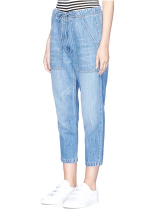 Front View - Click To Enlarge - VINCE - 'Patch Front Utility' drawstring denim pants