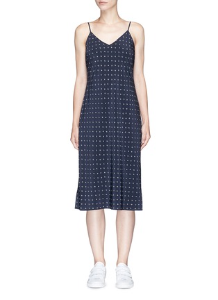 Main View - Click To Enlarge - VINCE - Dot print silk camisole dress