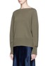 Front View - Click To Enlarge - VINCE - Boat neck cashmere sweater