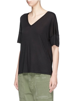 Front View - Click To Enlarge - VINCE - Drop shoulder V-neck T-shirt