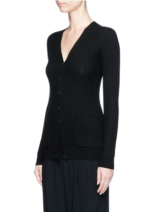 Front View - Click To Enlarge - VINCE - Cashmere rib knit cardigan