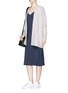 Figure View - Click To Enlarge - VINCE - Dropped shoulder open front cardigan