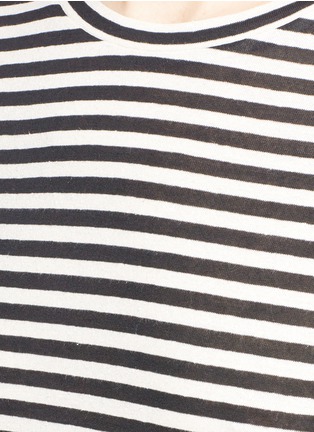 Detail View - Click To Enlarge - VINCE - Stripe silk blend jersey T-shirt