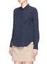 Front View - Click To Enlarge - VINCE - Abstract dot print silk shirt