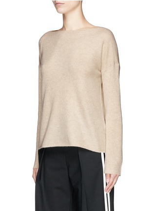 Front View - Click To Enlarge - VINCE - Boat neck cashmere rib knit sweater