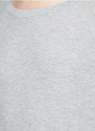Detail View - Click To Enlarge - VINCE - Raglan sleeve Pima cotton waffle jersey sweatshirt