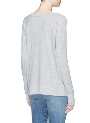 Back View - Click To Enlarge - VINCE - Raglan sleeve Pima cotton waffle jersey sweatshirt
