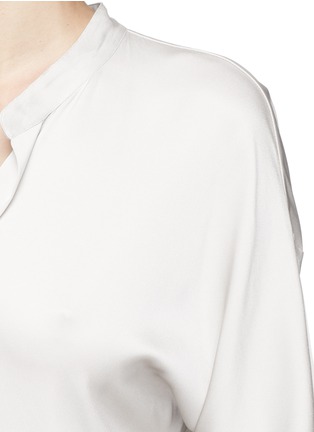 Detail View - Click To Enlarge - VINCE - Mock placket satin blouse