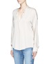 Front View - Click To Enlarge - VINCE - Mock placket satin blouse