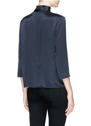 Back View - Click To Enlarge - VINCE - Mock neck silk satin blouse