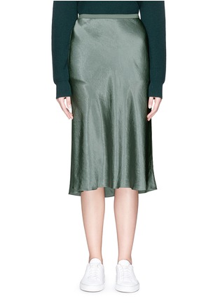 Main View - Click To Enlarge - VINCE - Flared satin slip skirt
