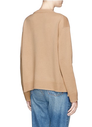 Back View - Click To Enlarge - VINCE - Lace-up cashmere sweater
