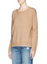 Front View - Click To Enlarge - VINCE - Lace-up cashmere sweater