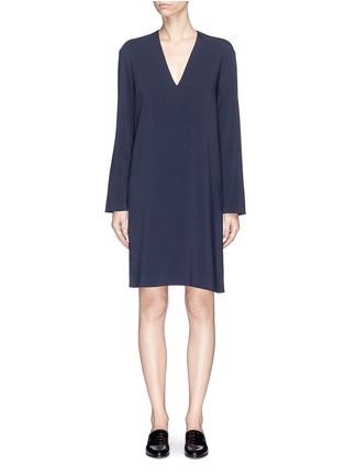 Main View - Click To Enlarge - VINCE - V-neck crepe tunic dress