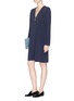 Figure View - Click To Enlarge - VINCE - V-neck crepe tunic dress