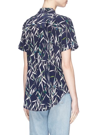 Back View - Click To Enlarge - EQUIPMENT - 'Betty' bamboo print silk short sleeve shirt