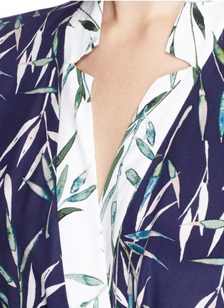 Detail View - Click To Enlarge - EQUIPMENT - 'Stacy' belted bamboo print silk robe dress