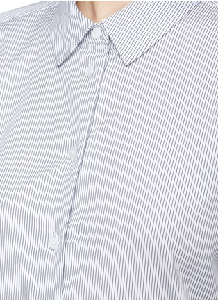 Detail View - Click To Enlarge - EQUIPMENT - 'Arlette' extended cuff stripe poplin shirt