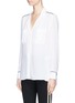 Front View - Click To Enlarge - EQUIPMENT - 'Sonny' silk crepe pyjama shirt