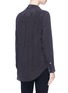 Back View - Click To Enlarge - EQUIPMENT - 'Knox' lace-up silk crepe shirt
