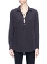 Main View - Click To Enlarge - EQUIPMENT - 'Knox' lace-up silk crepe shirt