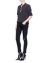 Figure View - Click To Enlarge - EQUIPMENT - 'Knox' lace-up silk crepe shirt