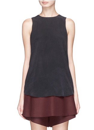 Main View - Click To Enlarge - EQUIPMENT - 'Naya' knotted shoulder strap silk crepe tank top