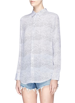 Front View - Click To Enlarge - EQUIPMENT - 'Essential' wave print silk crepe shirt