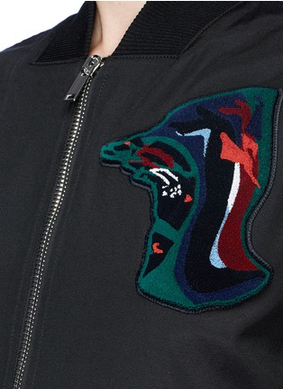 Detail View - Click To Enlarge - PROENZA SCHOULER - Custom artwork patch bomber jacket