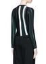 Back View - Click To Enlarge - PROENZA SCHOULER - Stripe ottoman and pointelle knit cropped sweater